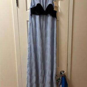 Zara Blue Strapless Sweetheart Gown